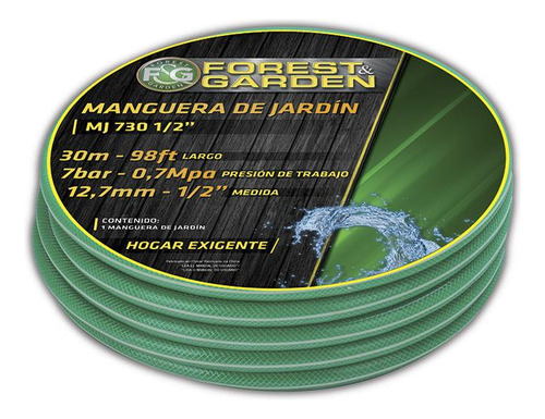 Manguera Forest&garden De 30 Mts 1/2 , 7bar - Mj7301/2