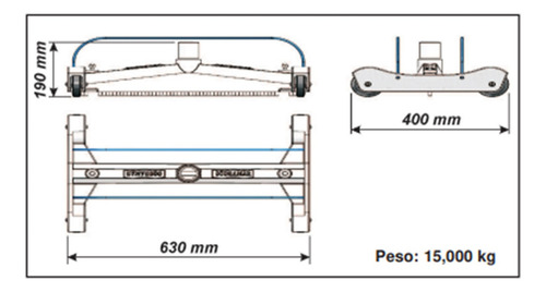 Aspirador De Piscina Olímpico 4 Rodas Sodramar Ferro Fundido
