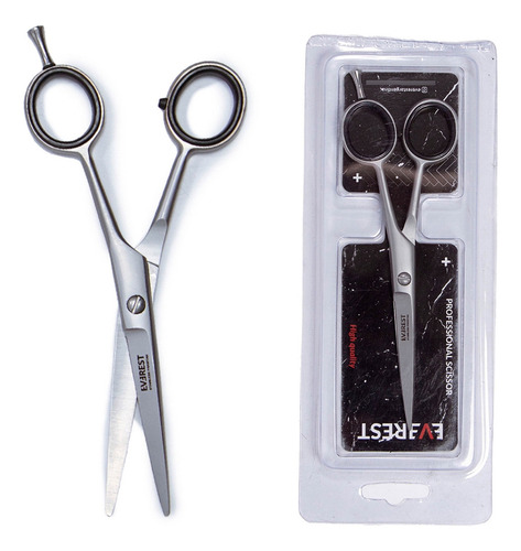Tijera De Corte Microdentada Barberia 6 Acero Everest Plateado