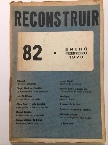 Revista Reconstruir 82 Enero 1973