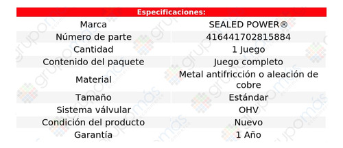 Set Bujes Árbol Levas Std Suburban 15 A 20 Sealed Power