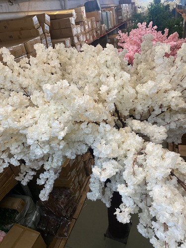 Árvore Artificial Grande Cerejeira Branca Decoração Com 3m