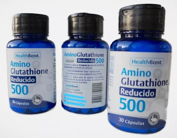 Amino Glutathione Ruducido 500mg 3 Frascos X 30 Capsulas C/u