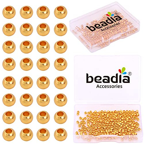 Cuentas Espaciadoras Redondas Chapadas Oro De 18k, 3 Mm...