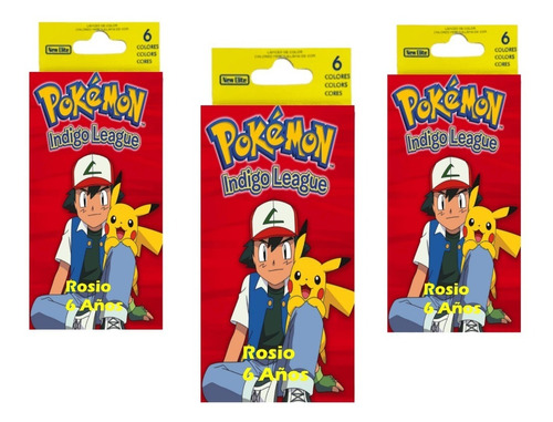 Pokemon Lapices De Colores Personalizados X10   