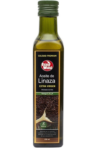 Aceite De Linaza 250 Ml - Extra Virgen - Prensado En Frío - 