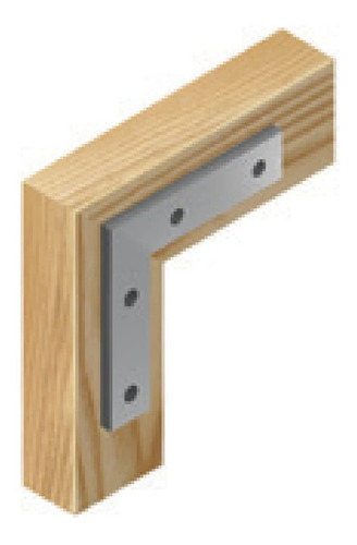 Escuadras Planas Cantoneras 3-1/2'x3-1/2' Bolsa C/24 Piezas