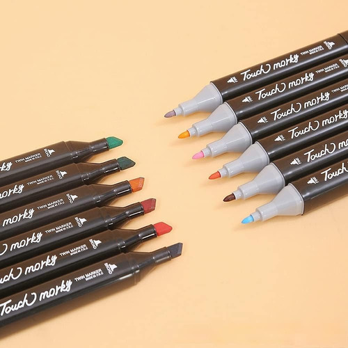 . Marcadores Doble Punta Plumones Punta Pincel 80 Colors