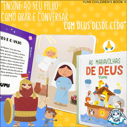 Livro : As Maravilhas De Deus | Passagens Bíblicas Para Crianças Ilustradas - Com Capa E Páginas Duras Cristã