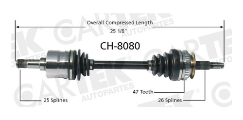 Flecha Homocinetica Completa Izq Plymouth Voyager 1996-2000