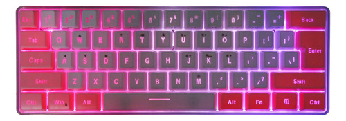 Teclado Mecânico Para Jogos Usb 61 Teclas Contrast Color Rgb