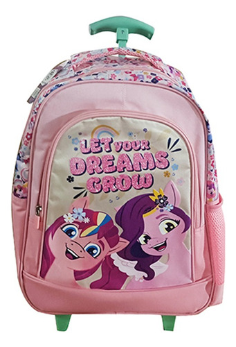 Mochila Infantil My Little Pony Carro Jacquard Grande 40 Cm Diseño De La Tela Liso