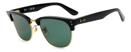 Óculos Ray Ban Clubmaster Reverse Preto Dourado G-15 Rbr0504 Preto Verde-escuro Preto Preto