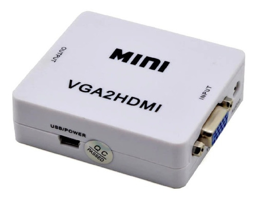 Convertidor Conversor Vga A Hdmi 1080p + Audio