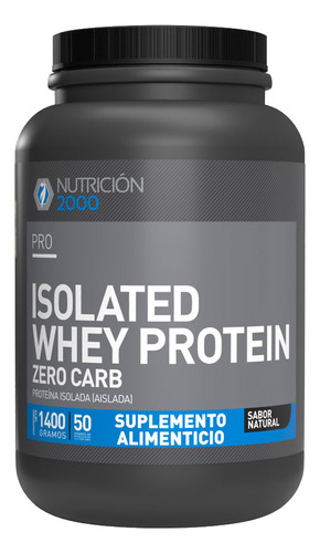 Isolated Whey Protein Natural 1400 G Nutrición 2000 Sabor Sin Sabor