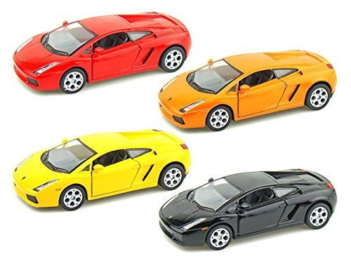 Kinsmart Set Of 4: 5  Lamborghini Gallardo 1: 32 Scale (blac