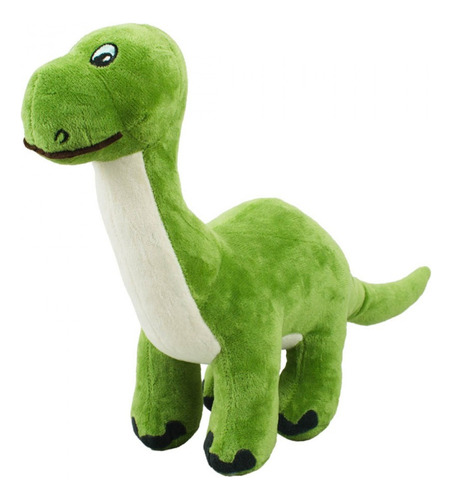 Dinossauro Verde Com Pescoço Longo Em Pelúcia 50 Cm