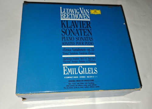 Box C / 9 Cds Beethoven Sonatas Para Piano: Emil Gilels. (Usado)