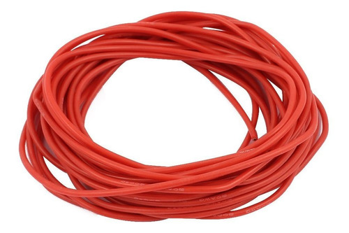 Cable Cobre Trenzado Flexible Silicon Calibre Rojo 20awg