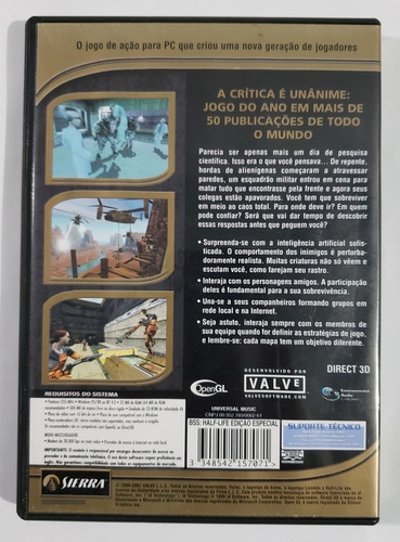 Half - Life Edição Especial Best Seller - Pc (Usado)