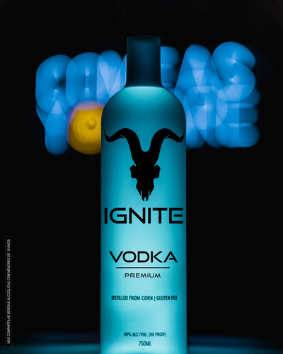 Vodka Premium Ignite Beverage 750ml - 40% Alcool Sem GlĂșten