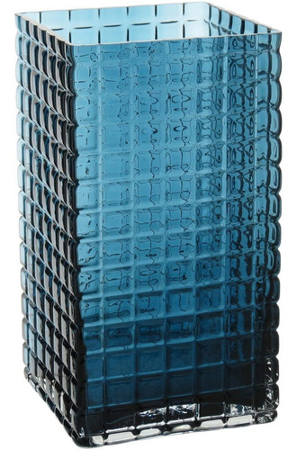 Kalil Vaso Decorativo 24x13x13cm Vidro Azul