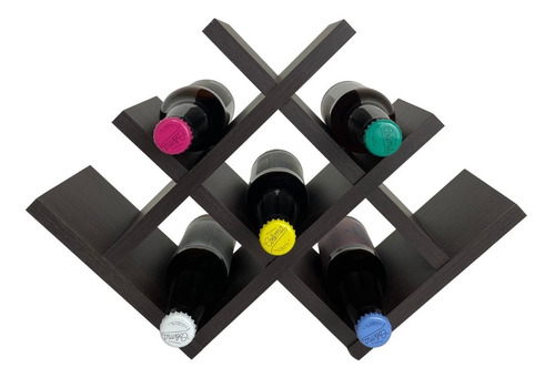 Imagen 3 de 10 de Cava Portabotellas Vino Estante Madera Melamina Elegante