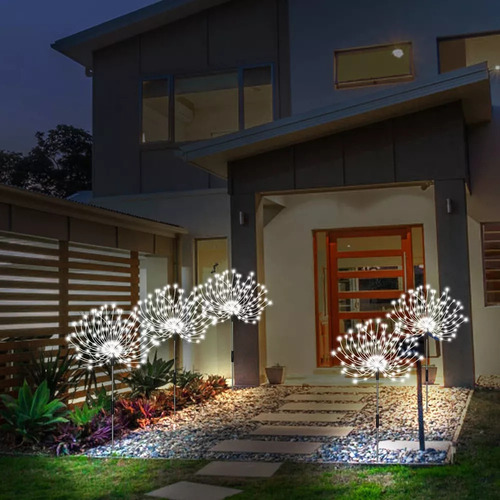 Luz Solar De Fuegos Artificiales Para Decoración De Jardines