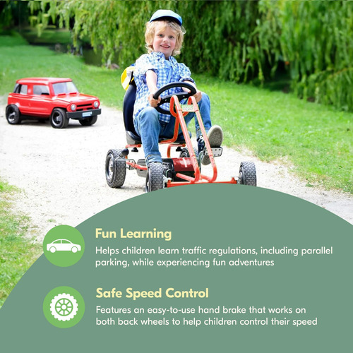 Juguete Pedal Go Kart Hauck Lightning Para Niños De 4 A 8 Añ