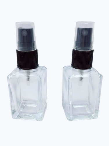 Perfumero Vidrio Cuadrado X 30 Cc Con Pulverizador X 20 Unid