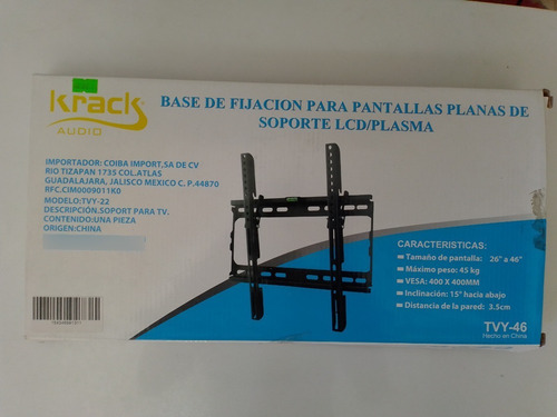 Soporte Para Pantalla De  26 A 46 Pulgadas 