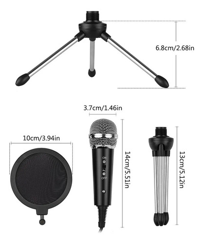 Kit De Micrófono De Vídeo Con Micrófono Mini Trípode