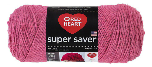 Estambre Acrílico Liso Super Saver Red Heart Coats Color 0774 Light Raspberry