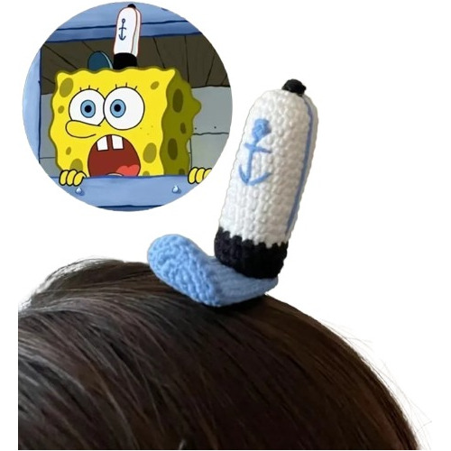 Pinzas Para El Pelo De Bob Esponja Cosplay Para Mujer, Niña 