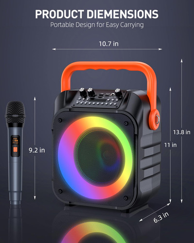 Karaoke Machine Moyleaf With 2 Wireless Microphones