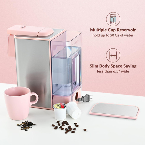 Mecity Cafetera Rosa 3 En 1 Cafetera De Servicio