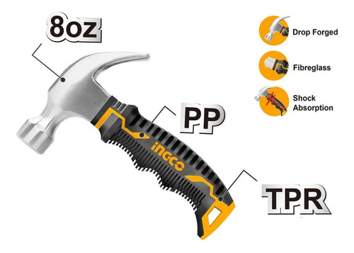 Mini Martillo De Garra Mini Claw Hammer Ingco