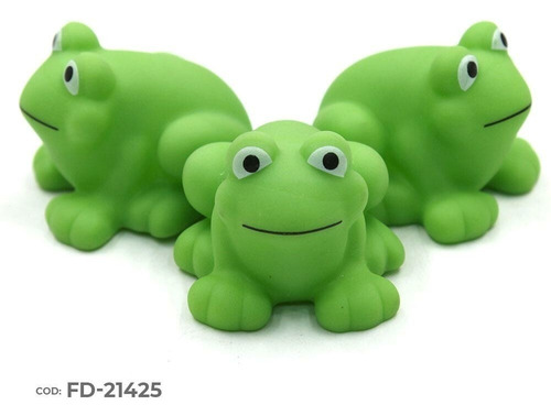 Imagen 2 de 2 de Pack 3 Patos Patitos Goma Hule / Ranas Ranitas Baño Bebé
