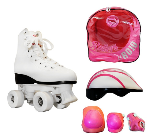 Patines 4 Ruedas Artístico Bolso Protecciones Casco Dolphin