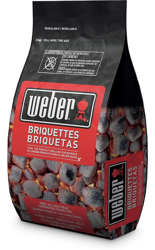 Briquetas De Carbón Weber. Iniciar El Fuego De Tu Parrilla Y