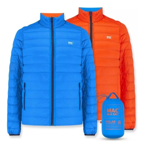 Campera Pluma Reversible Hombre Trekking Liviana Deportiva