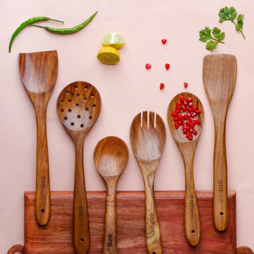 Cucharas De Madera, Utensilios Para Cocinar, Espátula Inclui