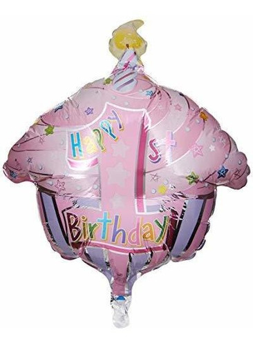 Cti Balloons*****cupcake De Primer Cumpleaños Para Niña, 22 