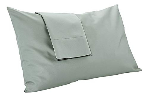 Giza Conjunto De Funda De Almohada Rey Gris Claro