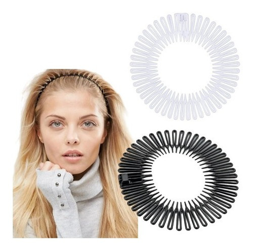 Cintillo Zig Zag Cabello Mujer Flexible Accesorio Cabello X2