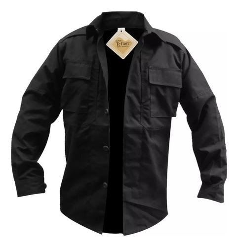 Camisola Comando Army Ripstop Corte Americano C/teflon Negro