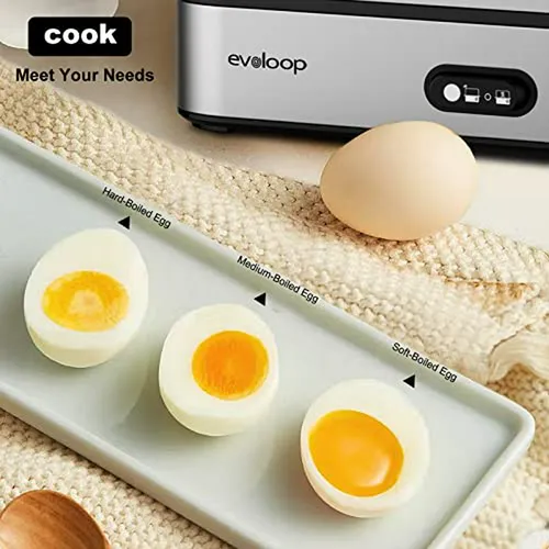 Cocedor De Huevos Eléctrico Evoloop - 6 Huevos, 3 Texturas,