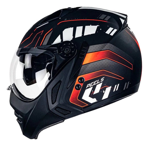 Capacete Peels Mirage Midnight Preto-fosco/vermelho Nf Novo