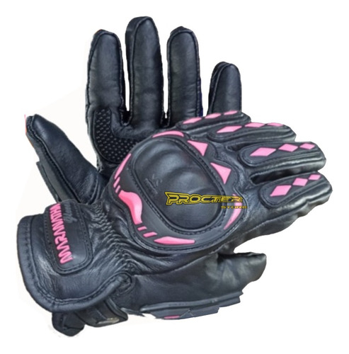 Guantes 100% Cuero Para Moto Con Protecciones Y Térmicos