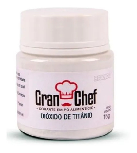 Corante Dióxido De Titânio Branco 15g Gran Chef